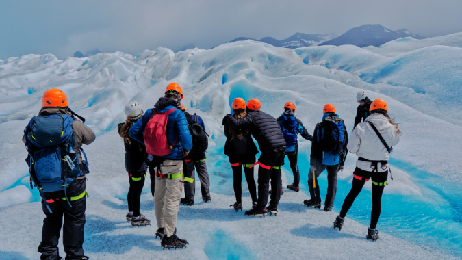 You will never forget the experience of walking on blue ice on the Perito Moreno Glacier. You will never forget the experience of walking on blue ice on the Perito Moreno Glacier.