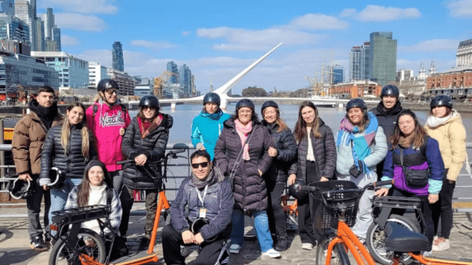 Río de la Plata boat cruise after the Buenos Aires bike tour